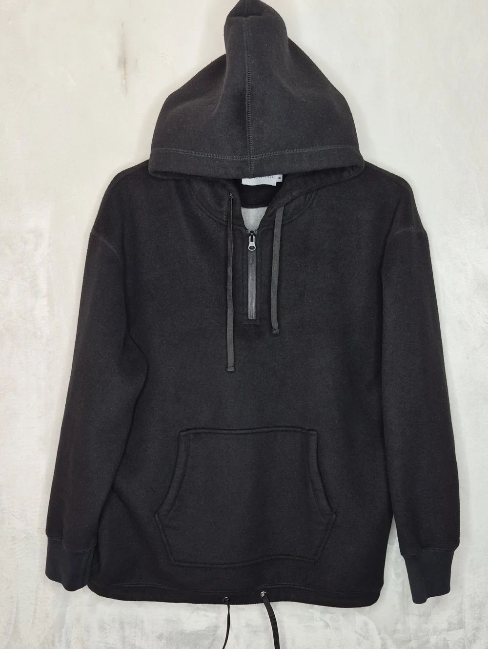 Drôle de Monsieur Wool‎ Blend Qtr Zip Drawstring Hoodie M